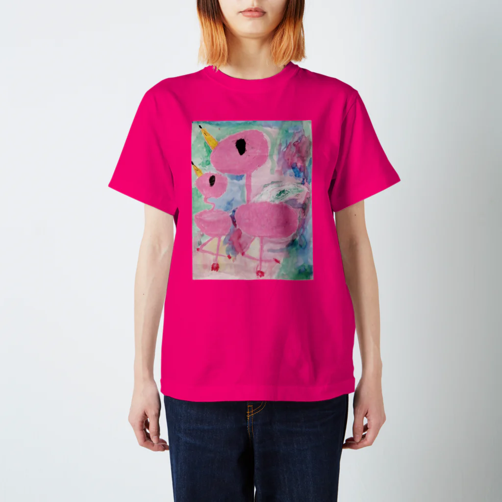 oekakiのオエカキ_ Flamingo Regular Fit T-Shirt