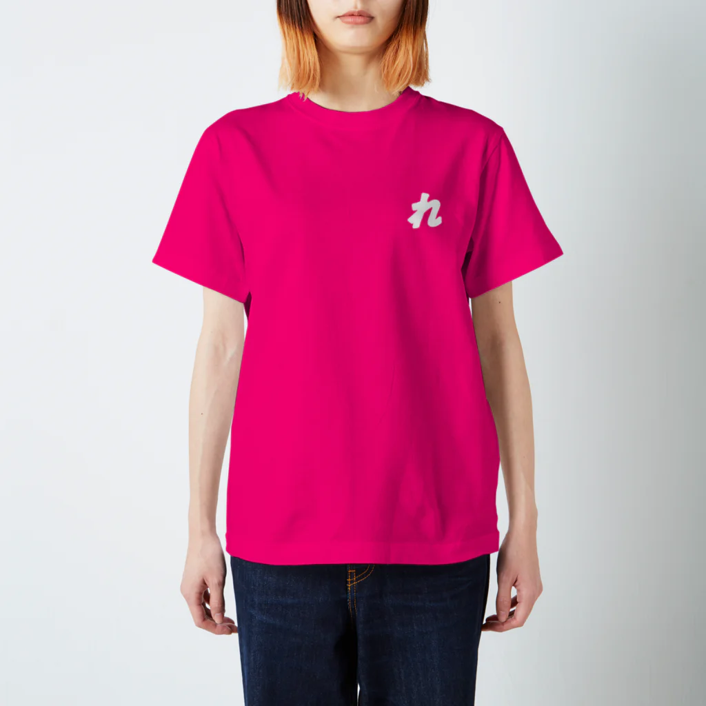 NO POLICY, NO LIFE.のれ小【文字WHITE】 Regular Fit T-Shirt