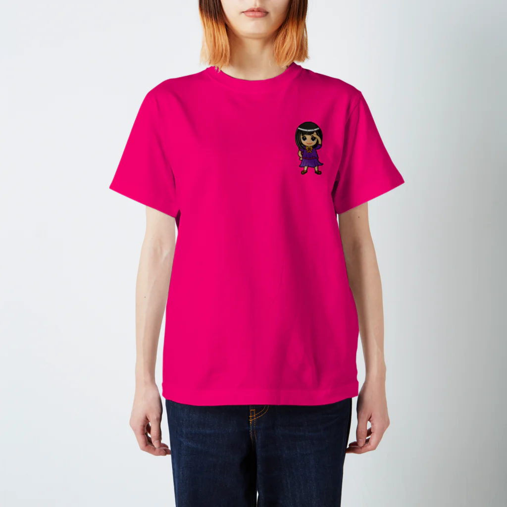 🤍一ノ瀬 彩 🐇⸒⸒ suzuri支店🤍のちびキャラ/SCHOOLTYPE:紫【一ノ瀬彩】 Regular Fit T-Shirt