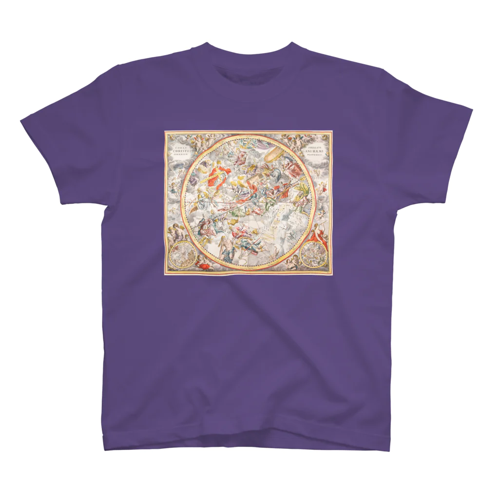 古書　天牛書店の17世紀の星図＜アンティークイラスト＞ Regular Fit T-Shirt