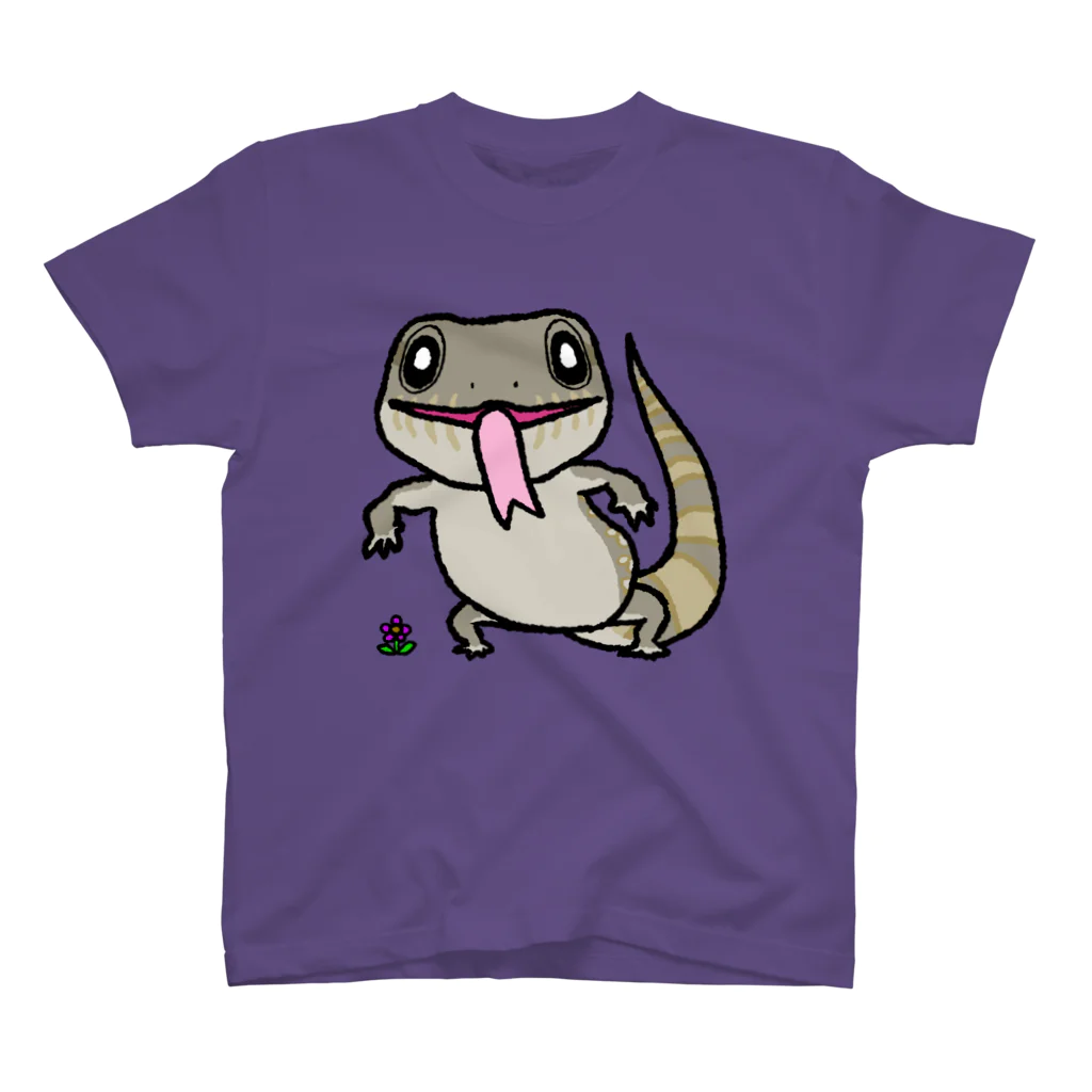 Funny Reptile Artののほほんサバモニ スタンダードTシャツ