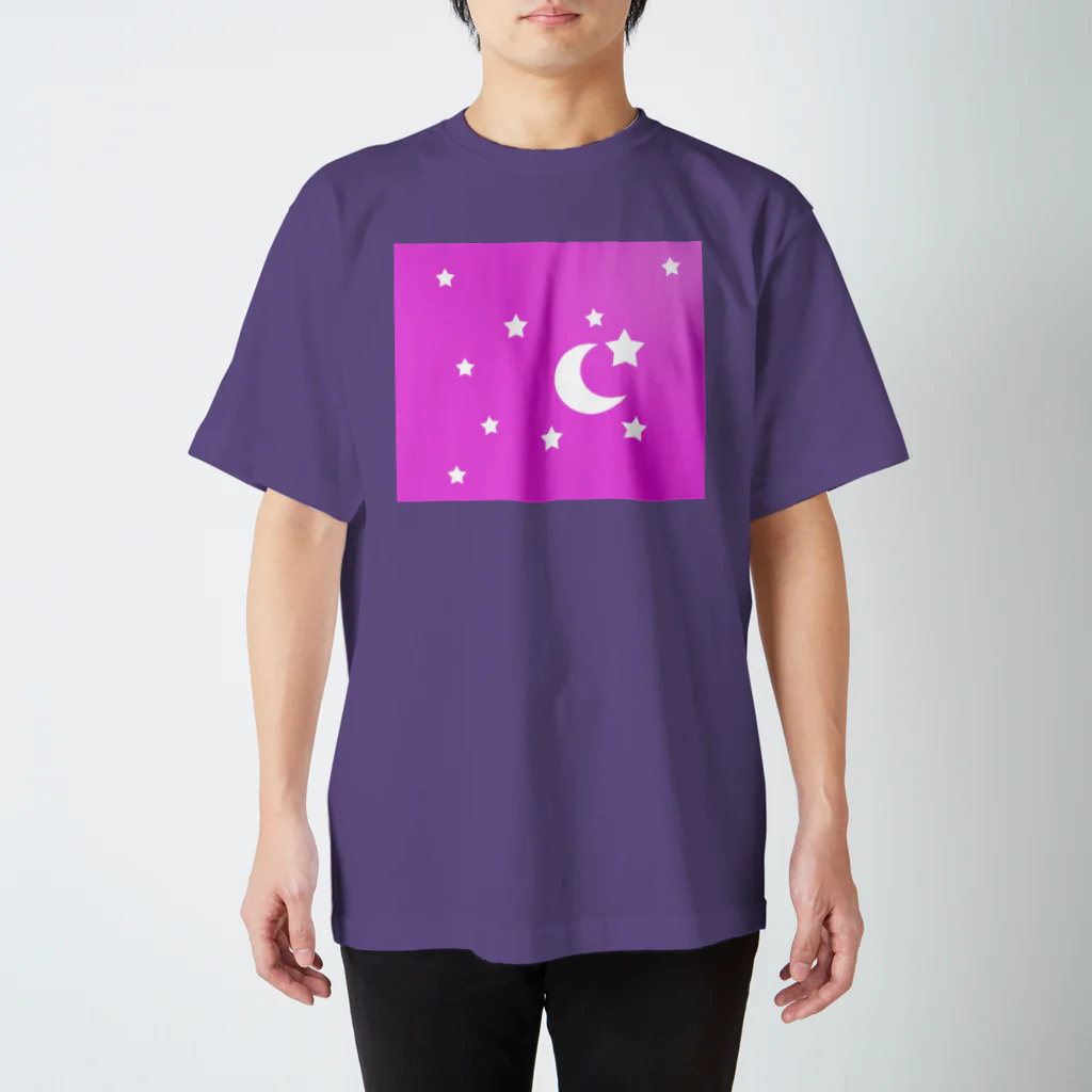 TOKOHARUの月と星　ピンク スタンダードTシャツ