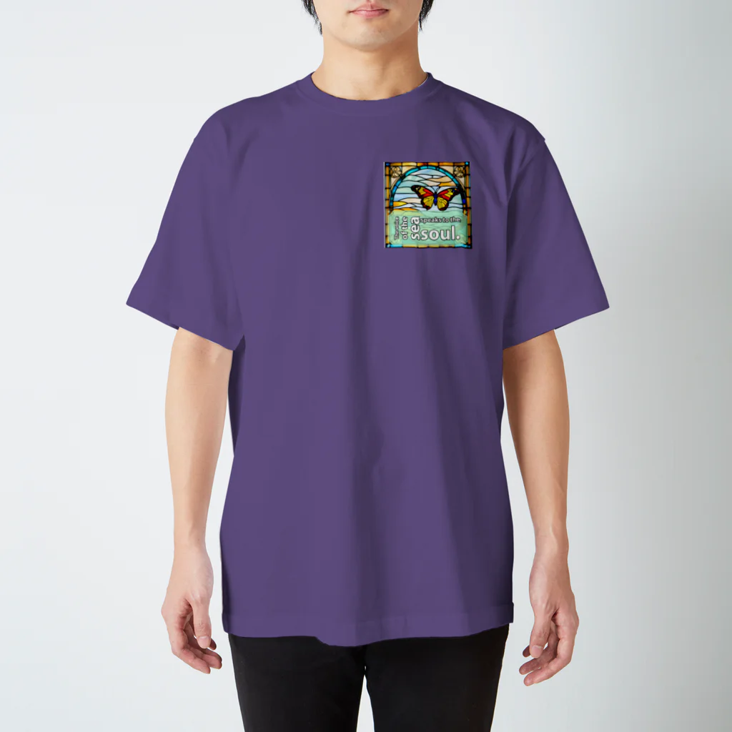 月夜のタツノオトシゴのcross the sea スタンダードTシャツ