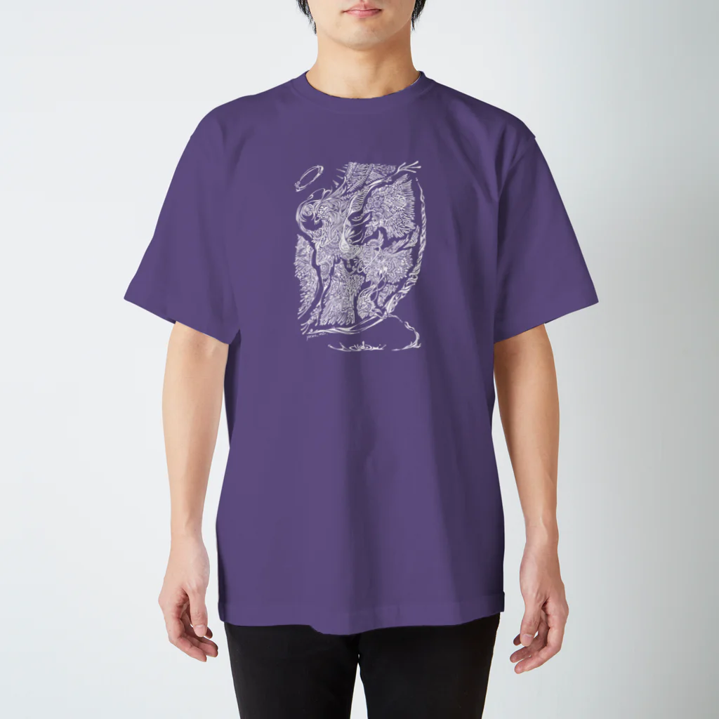 yama_me雑貨店：SUZURI支店の踊る （White ver.) スタンダードTシャツ