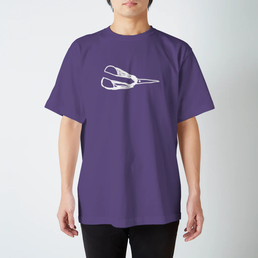 kuralica WAKUWAKU storeのはさみ・横向き／白 Regular Fit T-Shirt