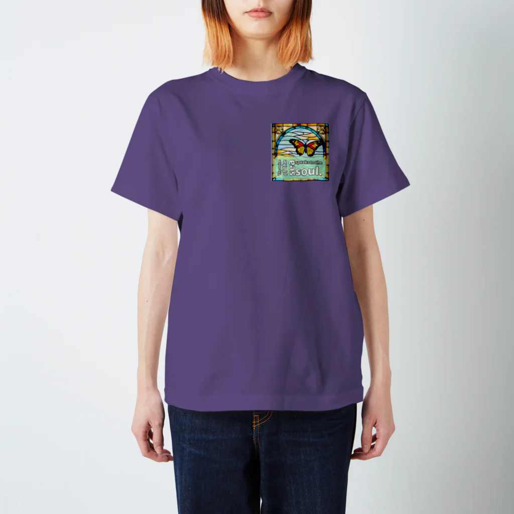 月夜のタツノオトシゴのcross the sea Regular Fit T-Shirt