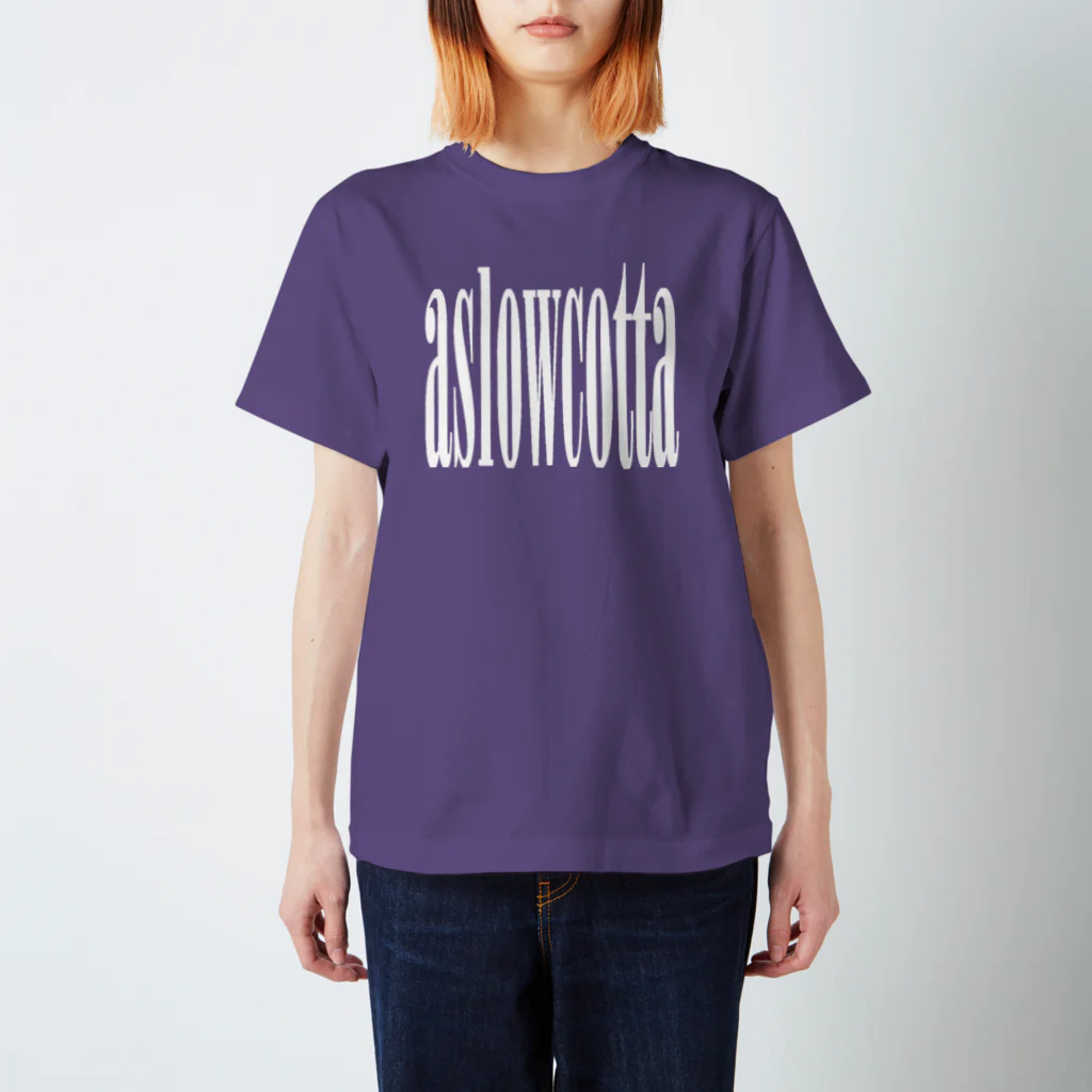 aslowcottaグッズショップのaslowcotta バンドTシャツ　ホワイト Regular Fit T-Shirt