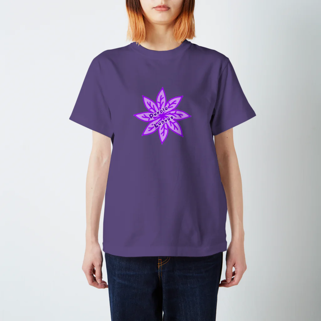 HAKOCHINのPurple Leaves Regular Fit T-Shirt