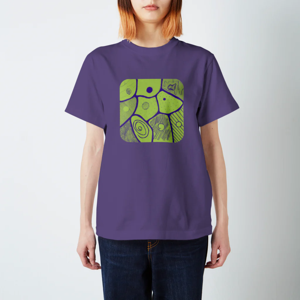 ・＿◇Geometryのcells.green スタンダードTシャツ