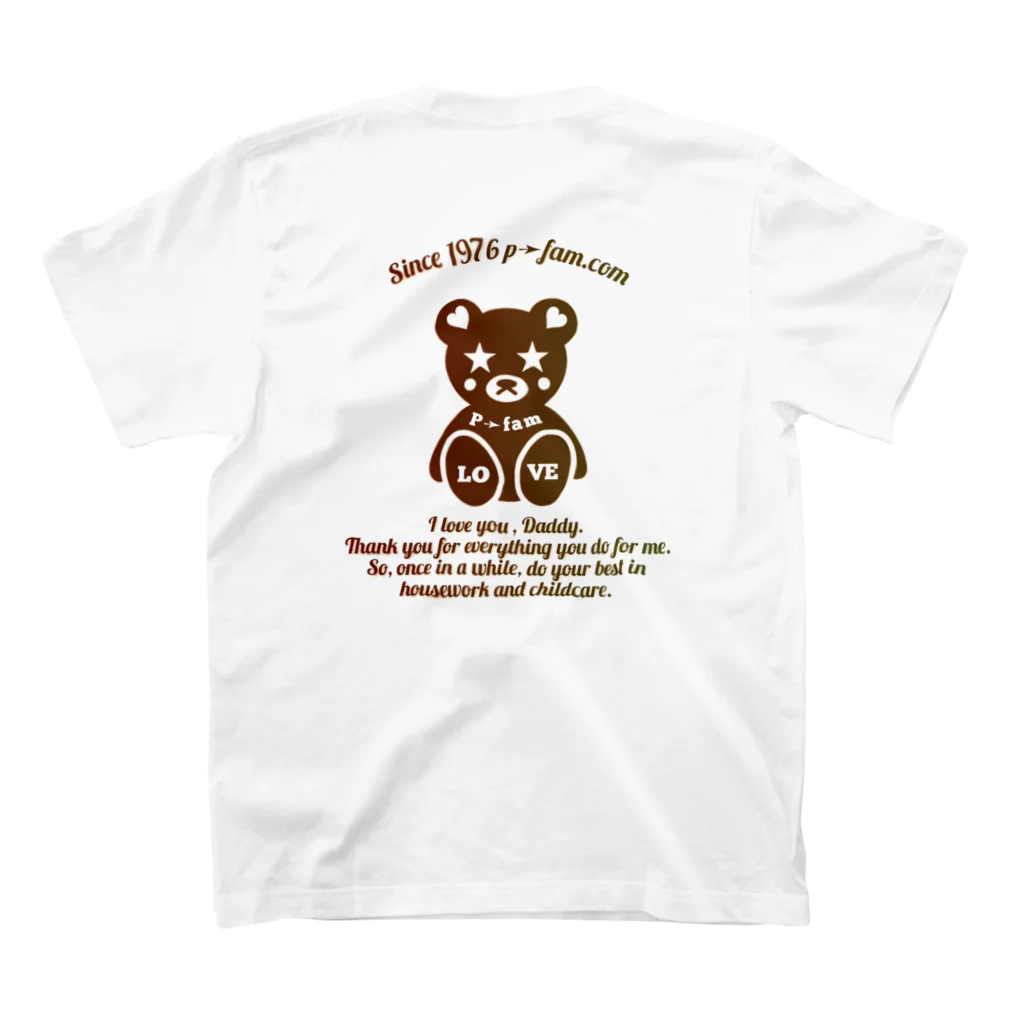 P➛fam.comのP➛KUMAちゃん Regular Fit T-Shirtの裏面