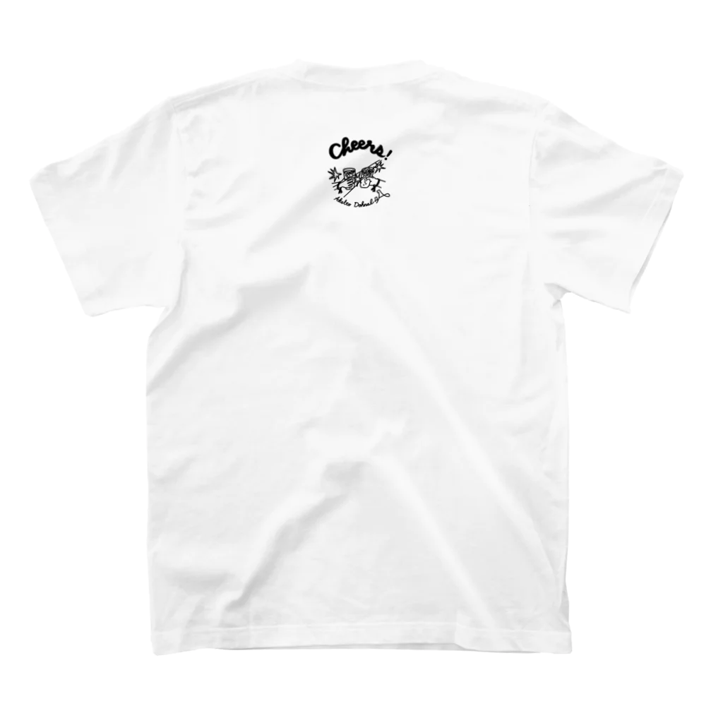 Akelto Dohnal のSunny Shiny Superb SUNDAY (サニーシャイニースパーブサンデー)(黒線ver.) ロックフェス Regular Fit T-Shirtの裏面