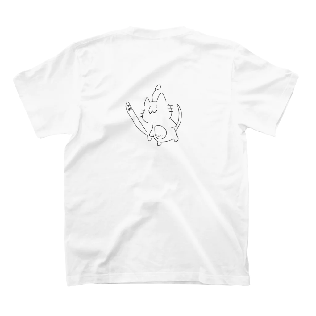 niboshiの宇宙猫まみれ スタンダードTシャツの裏面