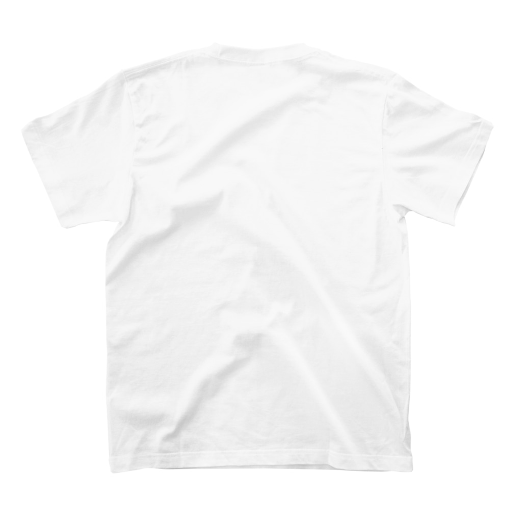 麻雀ロゴTシャツショップ 雀喰 -JUNK-の麻雀牌 發 ハツ ＜三元牌 リュウハ アオ>黒ロゴ Regular Fit T-Shirtの裏面