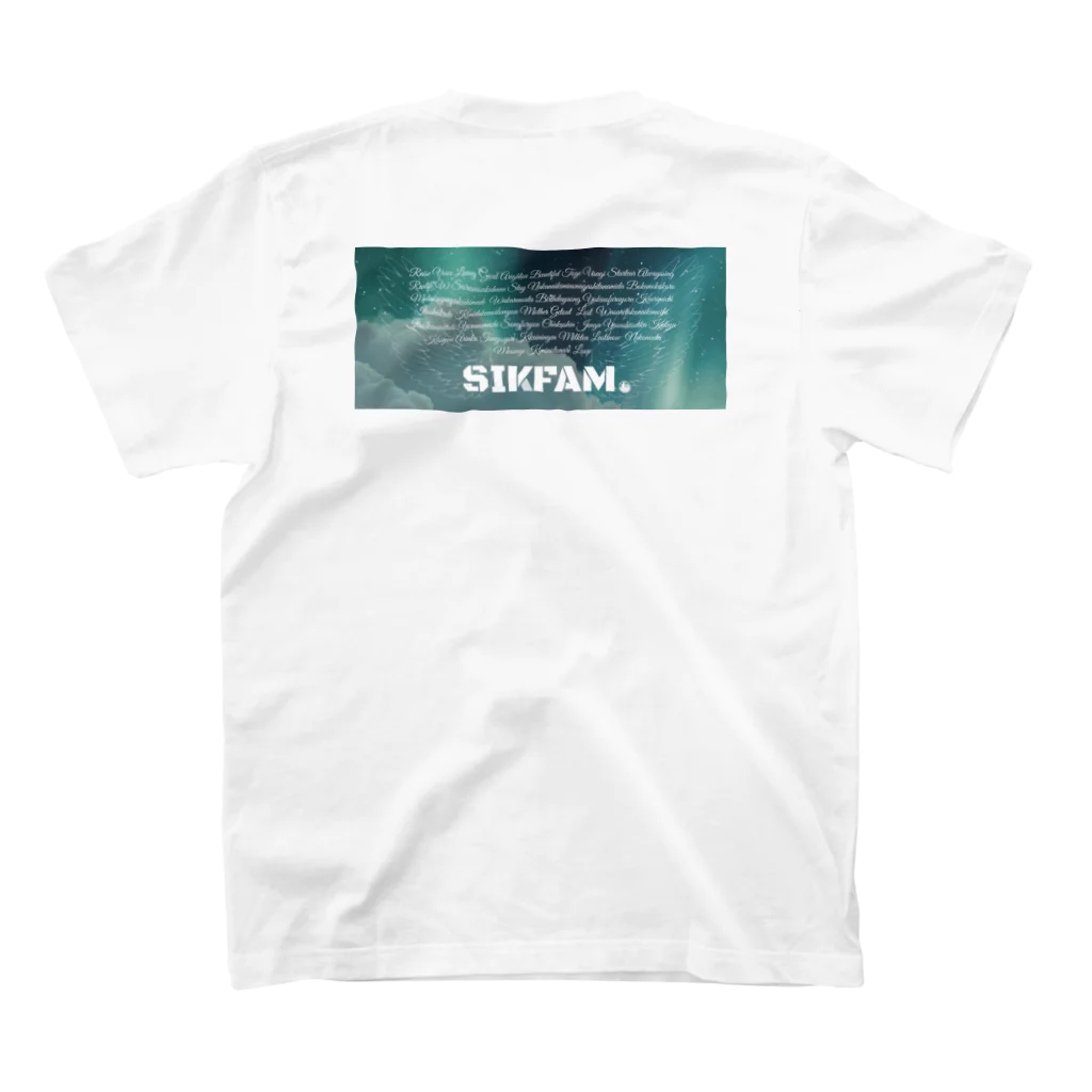 ｽｲｶﾁｬﾝ🍉の背中もプリント🍉SIKFAM スタンダードTシャツの裏面