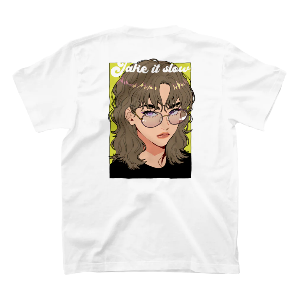 comet by OKADAのTake it slow Tシャツ/sunglasses スタンダードTシャツの裏面