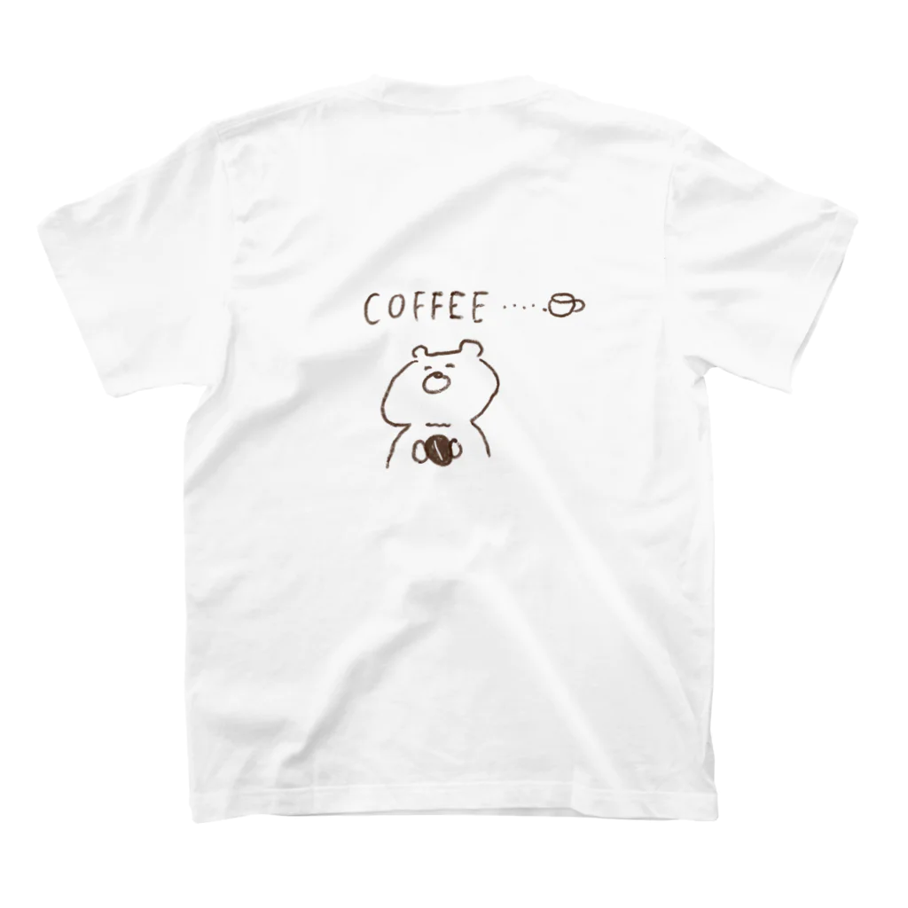 私の落書き帳の背面コーヒーくまさん スタンダードTシャツの裏面