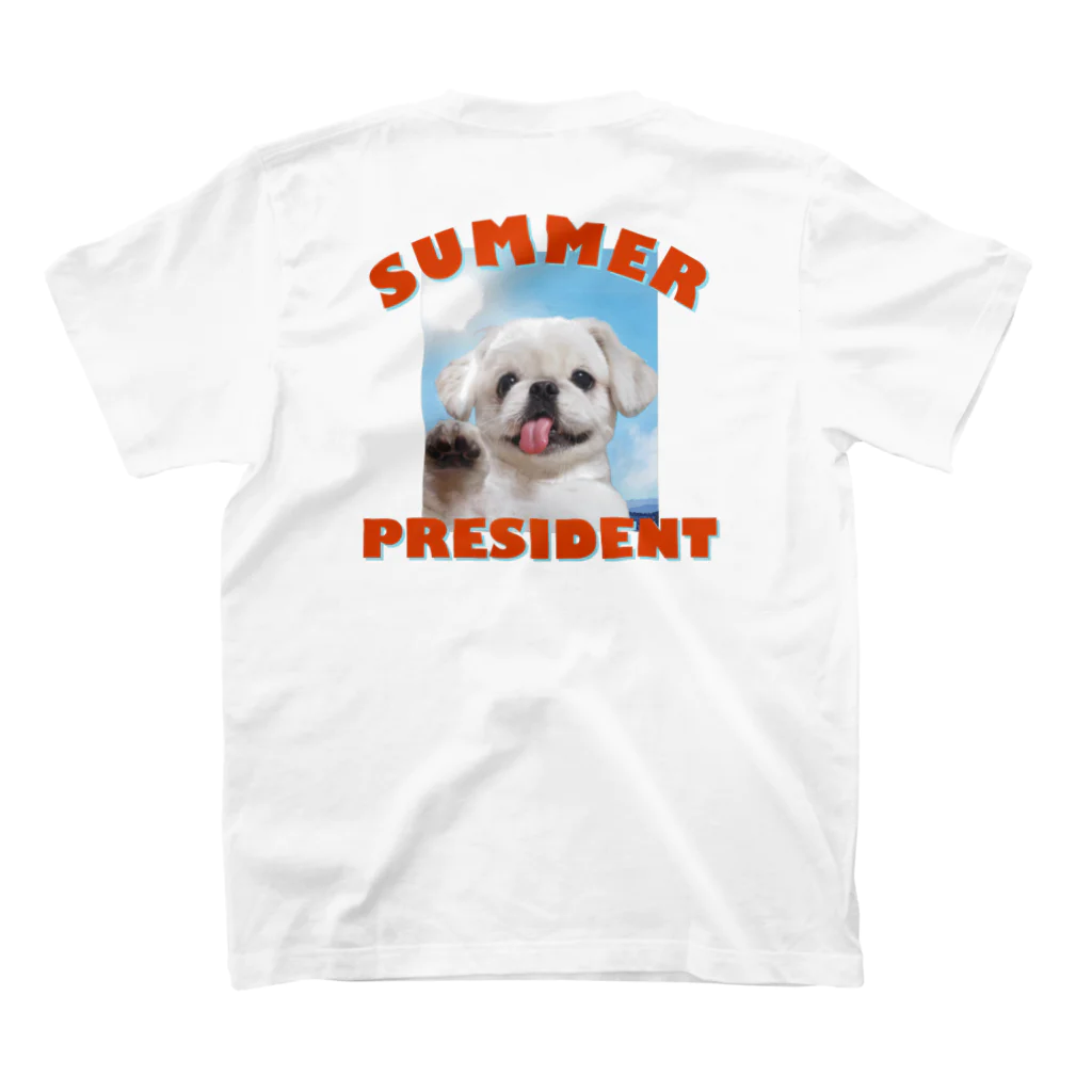 𝐿𝑂𝑉𝐸𝑌𝑂𝑈の夏の大統領(背面Ver.) Regular Fit T-Shirtの裏面