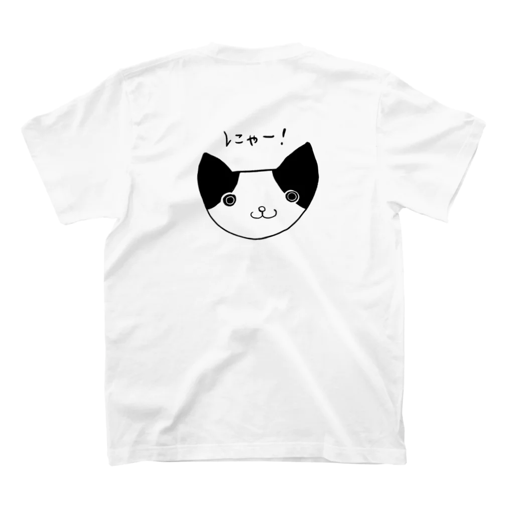 猫とカメラとおかっぱちゃんの猫がいないと生きていけない(日本語ver.) スタンダードTシャツの裏面