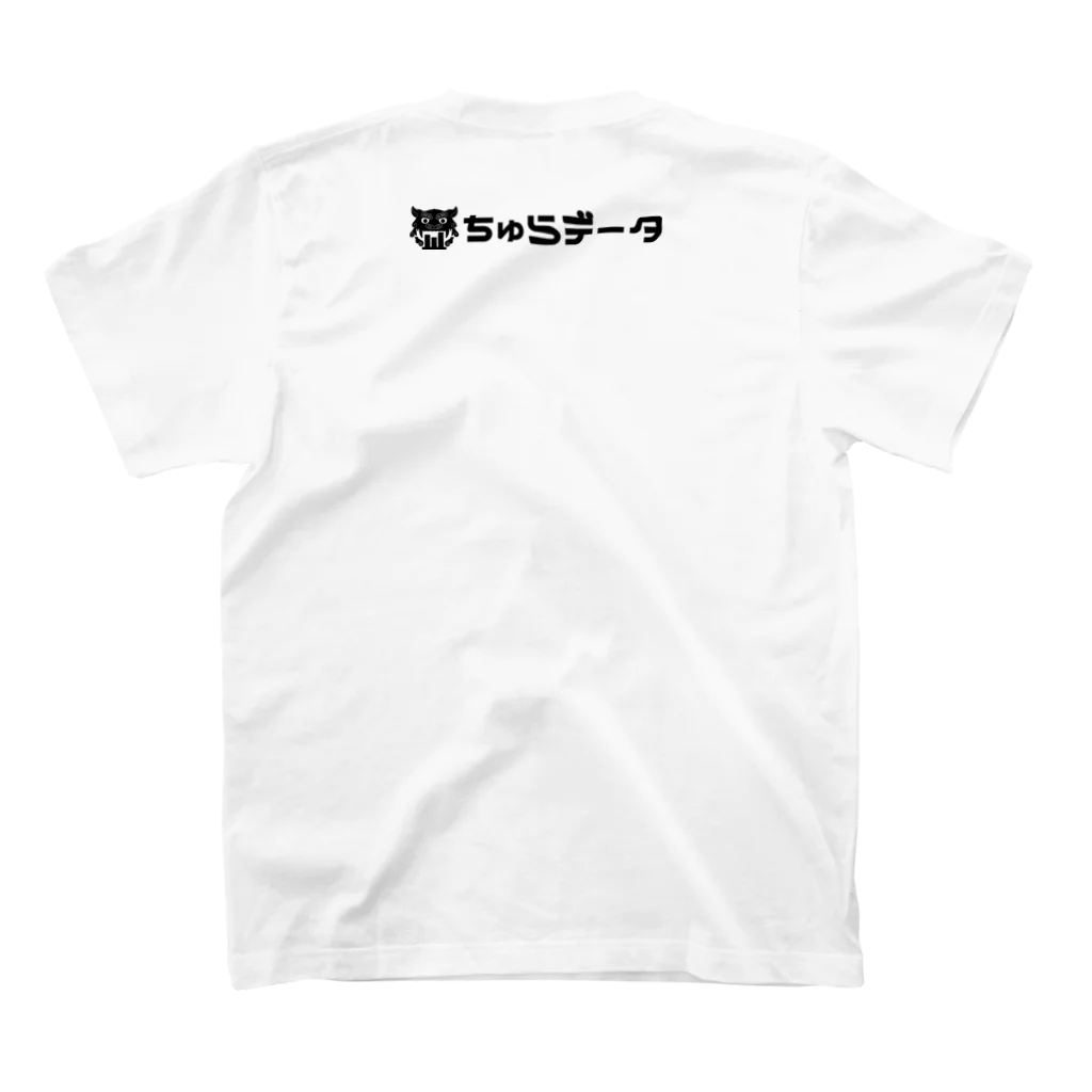 ちゅらデータのちゅらデータ（公式ロゴ_黒） Regular Fit T-Shirtの裏面