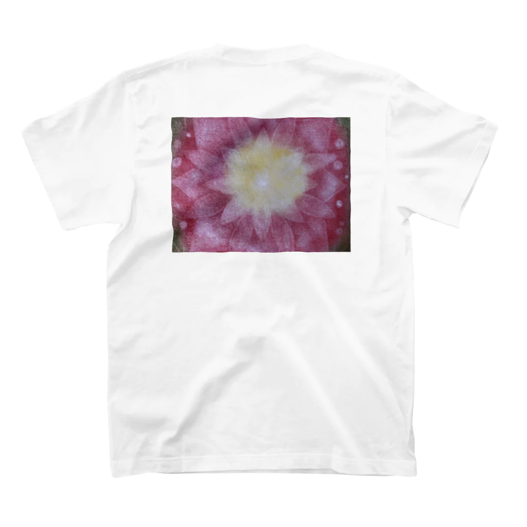 光のパステルアート　Hisaの光のパステルアート　光の花 Regular Fit T-Shirtの裏面