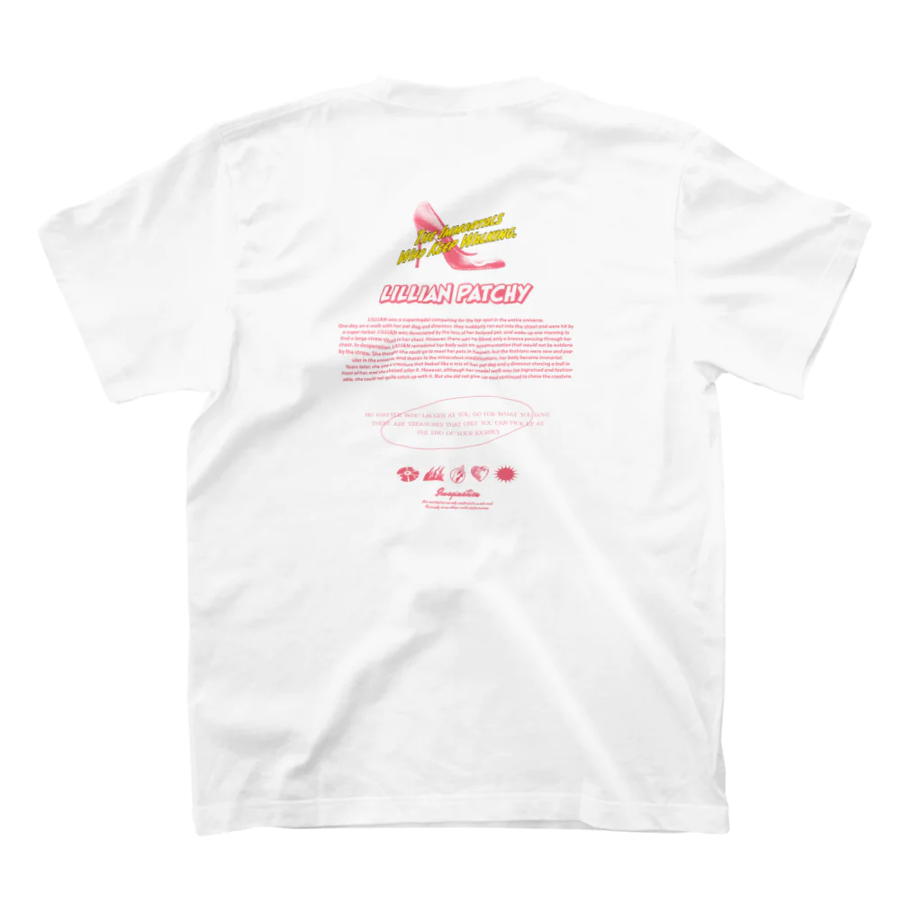 yamaguchi_shunsuke_のComfortable WALKING ー LILLIAN PATCHY ー スタンダードTシャツの裏面