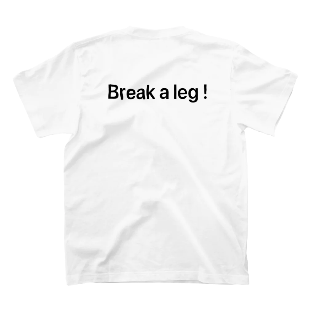mijinko_jinkoのbreak a leg  Regular Fit T-Shirtの裏面