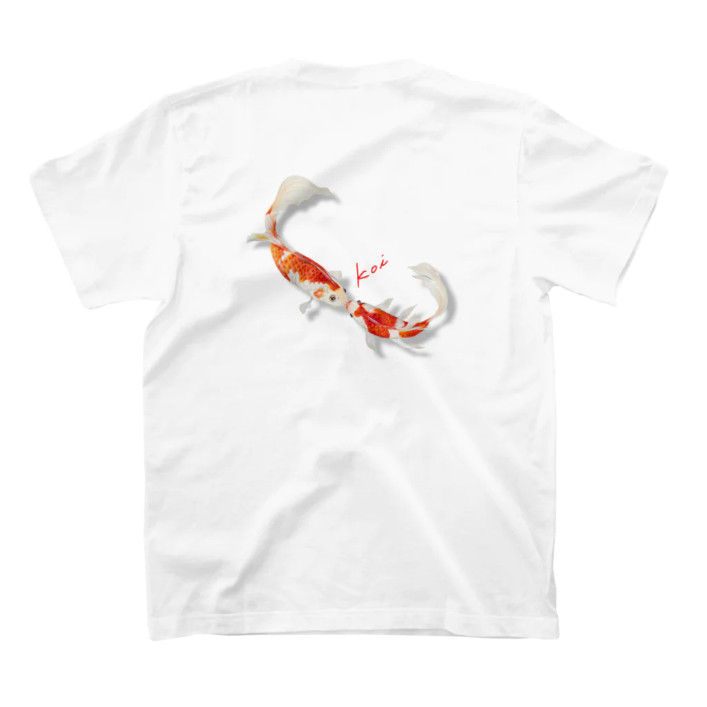 idumi-artの恋する鯉（背景なしversion） Regular Fit T-Shirtの裏面