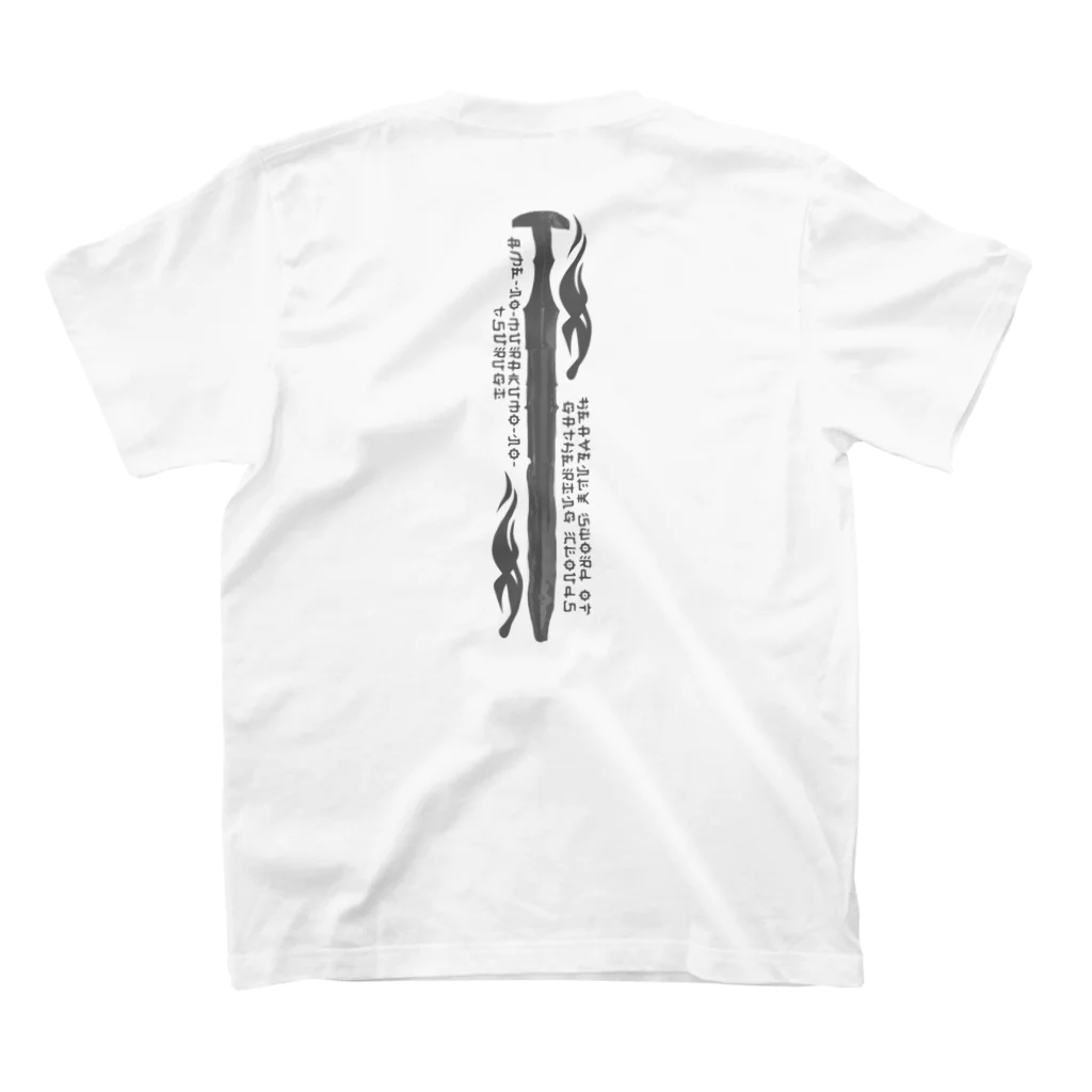 Abraham officialのAbraham KusanagiSwordBigLogoグラフィックT Regular Fit T-Shirtの裏面