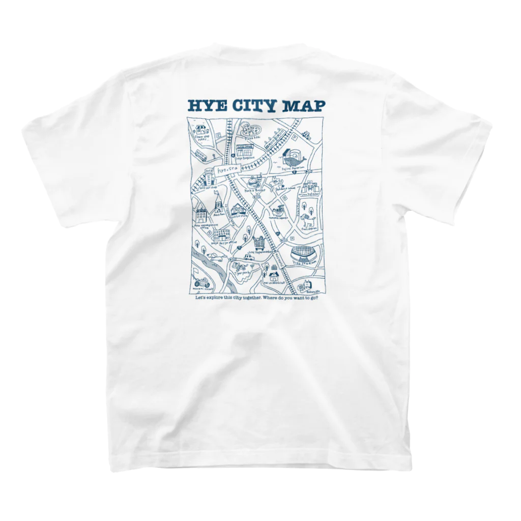 HitYouEternityのHYE CITY MAP (sky blue) スタンダードTシャツの裏面