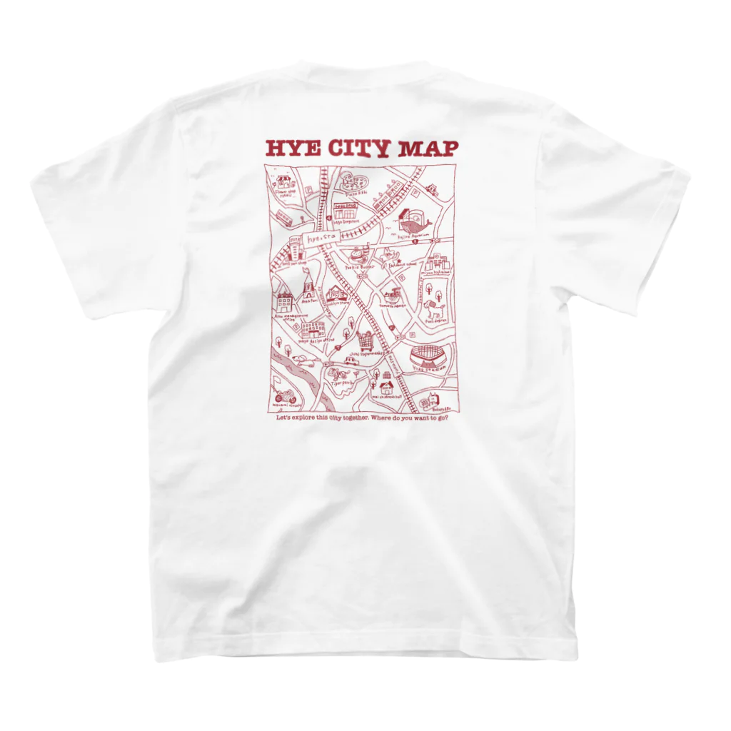 HitYouEternityのHYE CITY MAP(red) スタンダードTシャツの裏面