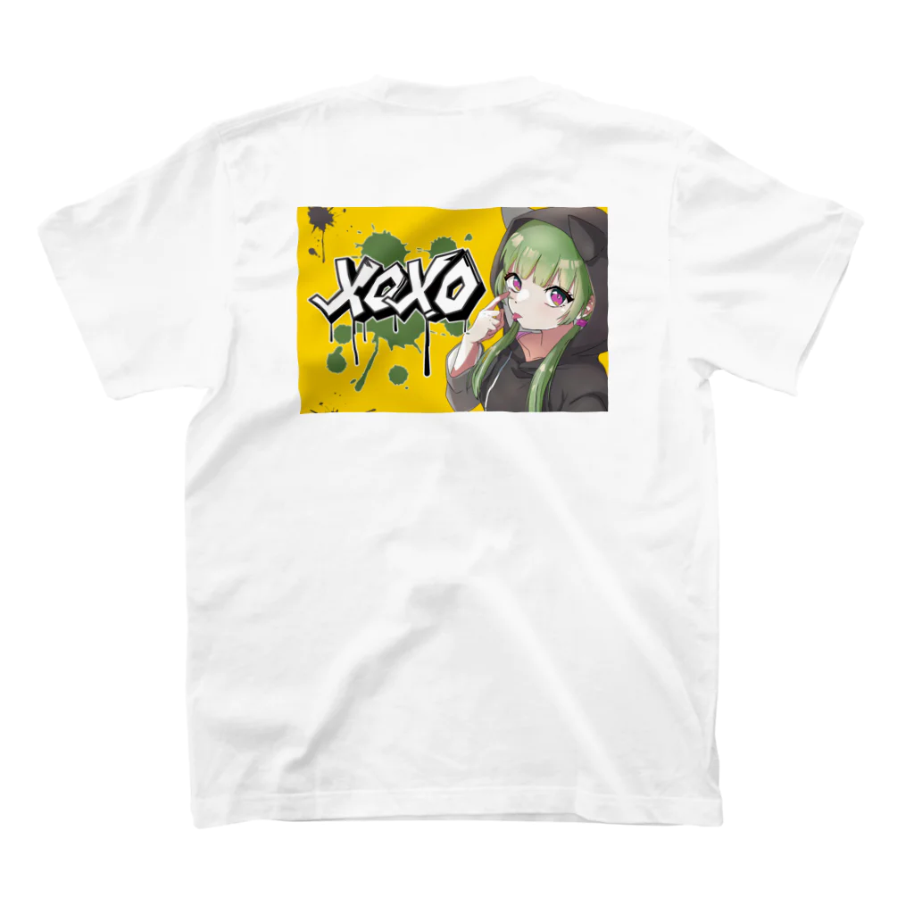 BuddhismのXOXOシリーズ【Hannya】Ver.YELLOW Regular Fit T-Shirtの裏面