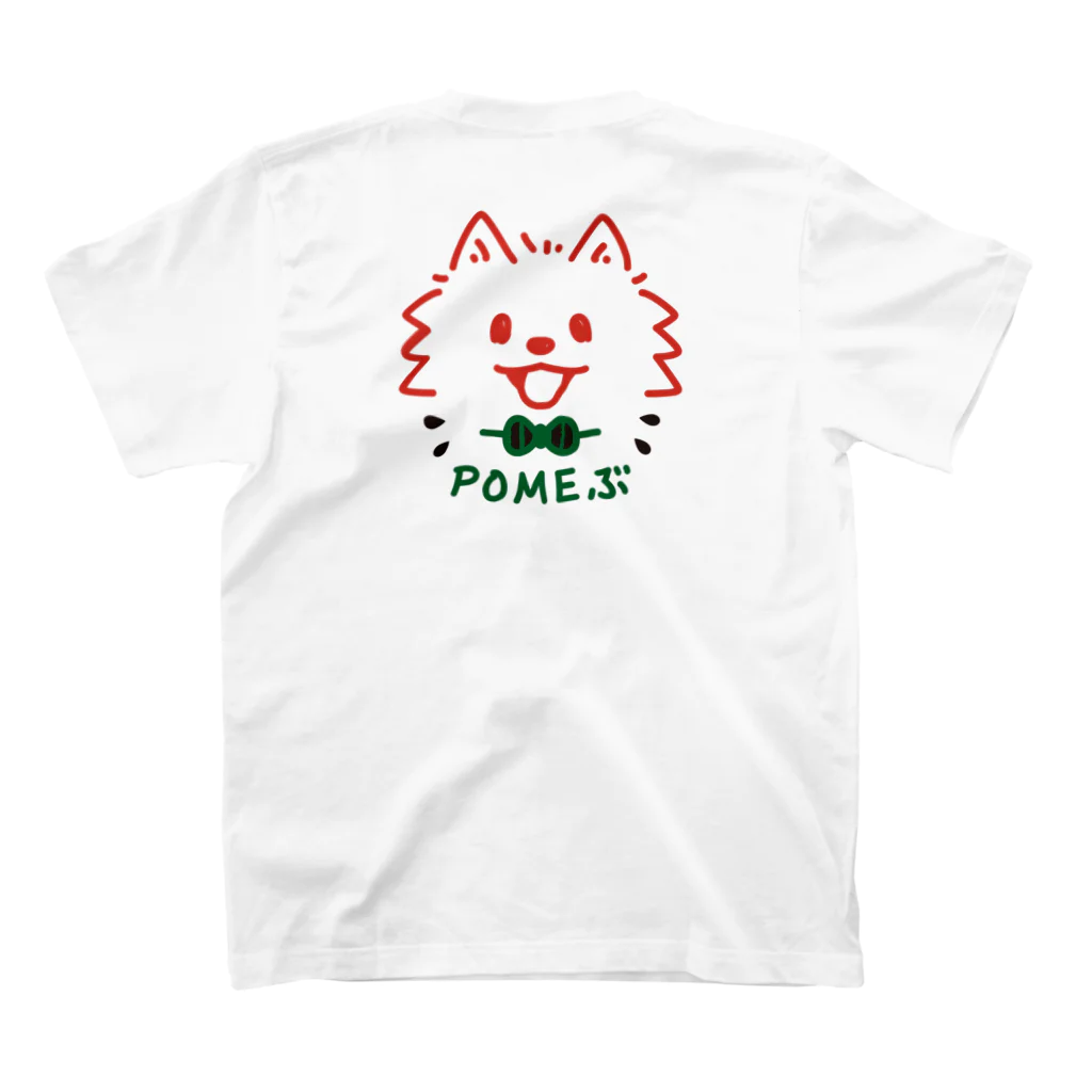 イラスト MONYAAT のバックプリント POMEぶ Cスイカ スタンダードTシャツの裏面