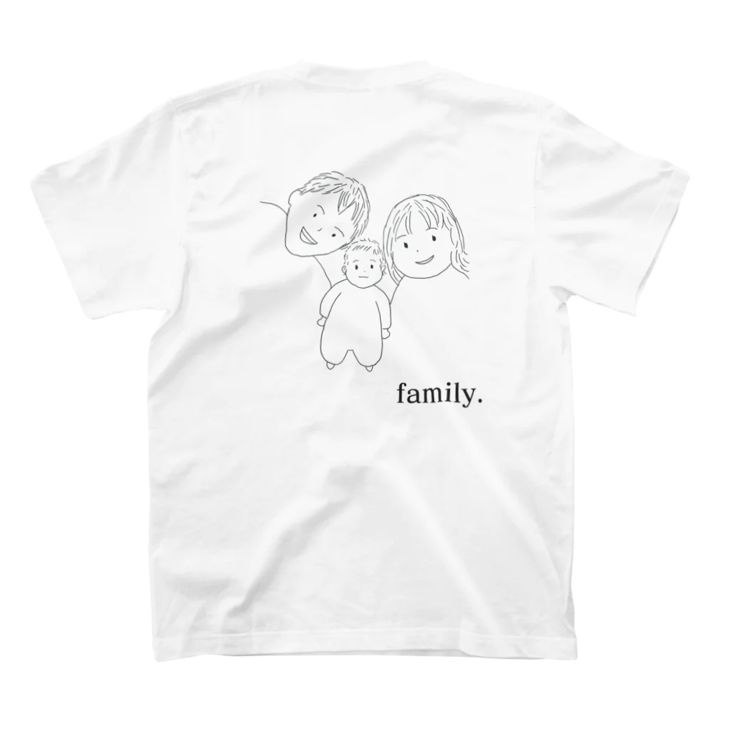 ぴぃこbabyのfamily Tシャツ（dad） Regular Fit T-Shirtの裏面