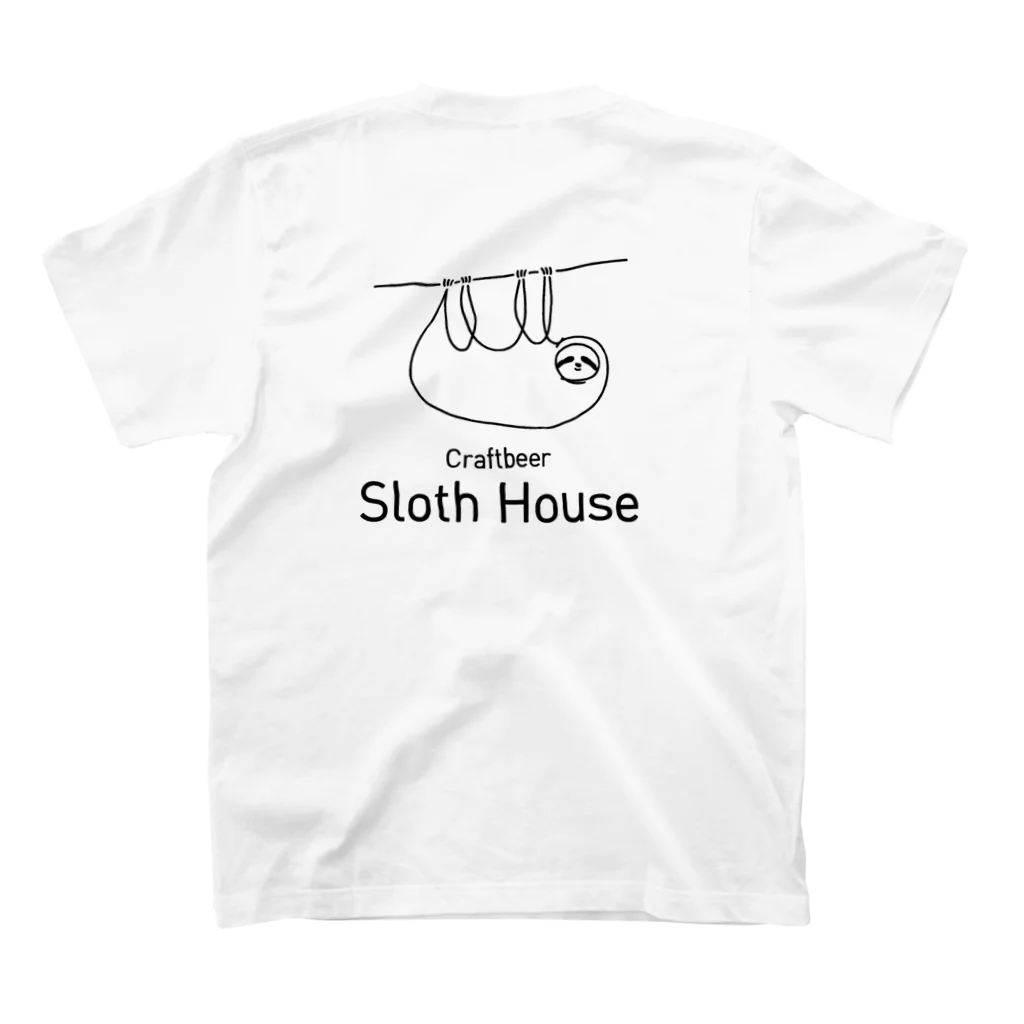 Craftbeer Sloth Houseのいつも背中にケモちゃんを スタンダードTシャツの裏面