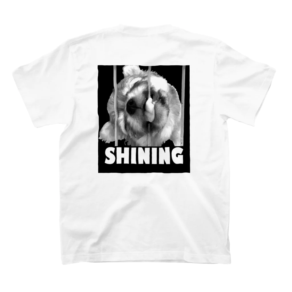 狆チワのぼんちゃんのぼんちゃんSHINING Tシャツ（バックプリントver） スタンダードTシャツの裏面