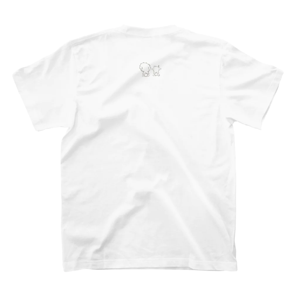 ぷぷまるのならんだ ぷぷまる 黒線 Regular Fit T-Shirtの裏面