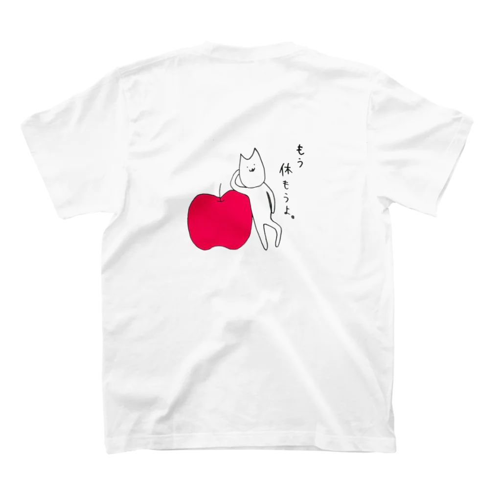 にゅーんのなにかと休みたがるネコ スタンダードTシャツの裏面