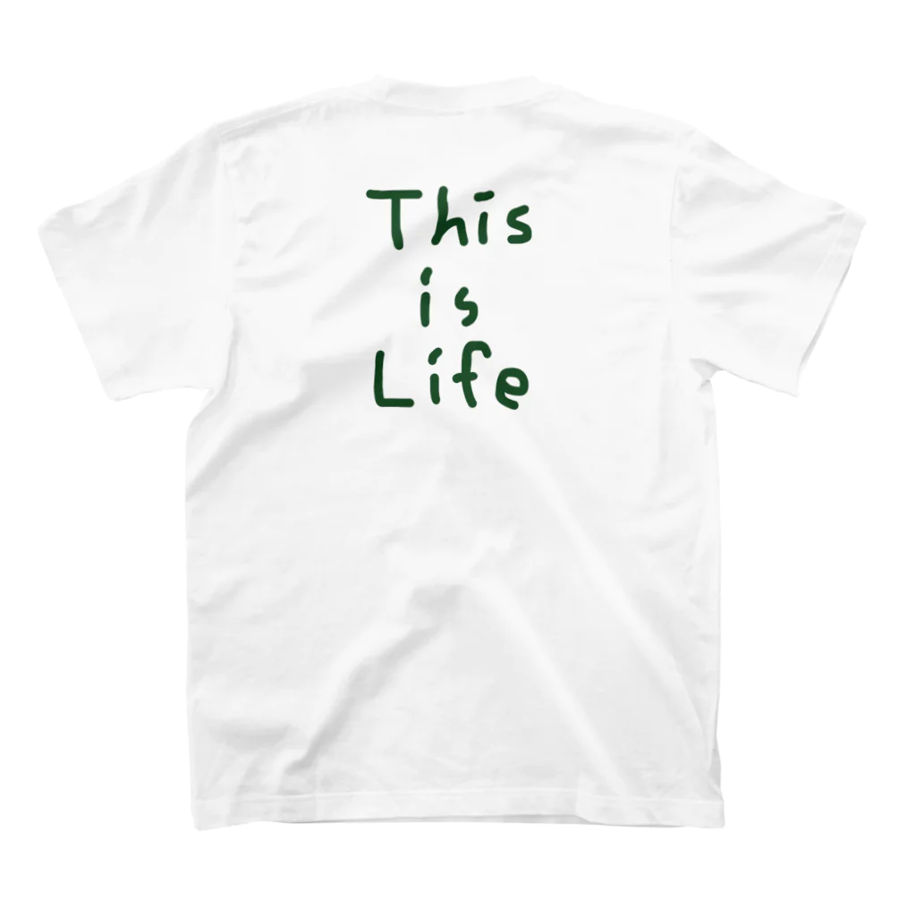 Yuu.Tの『 This is Life』一言つぶやきシリーズ スタンダードTシャツの裏面