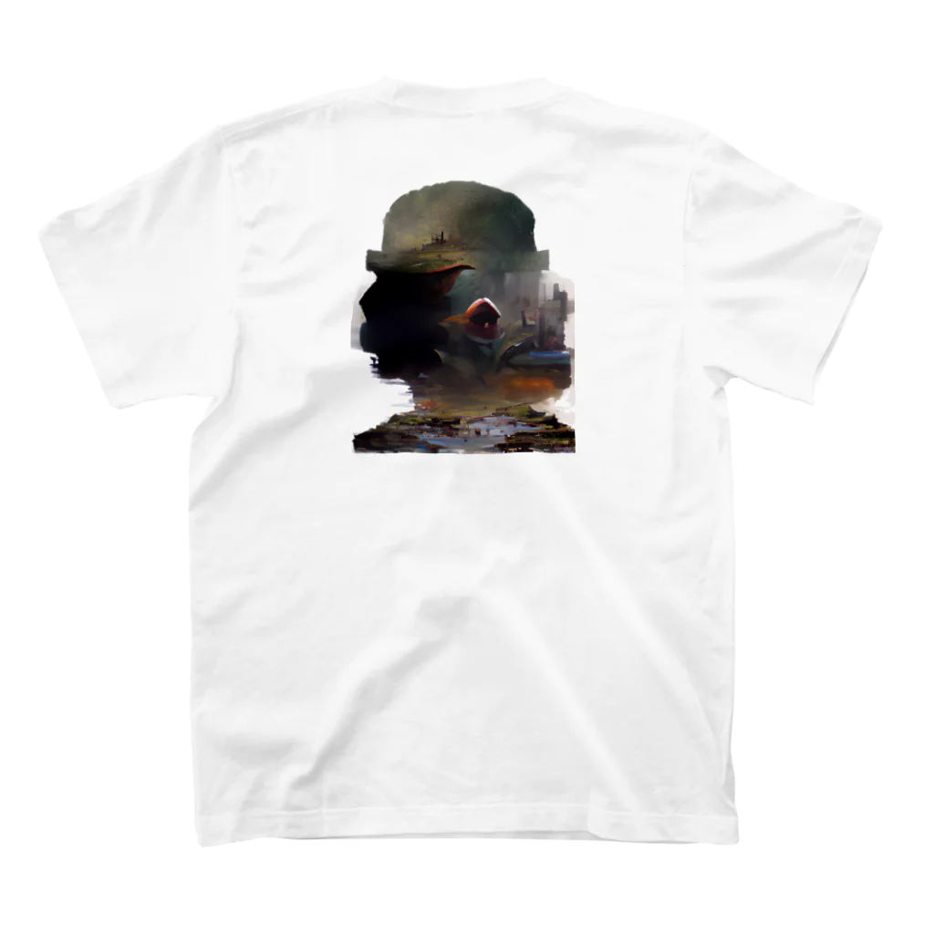 ryuhyuhoのSurrealism imitating a piranha Regular Fit T-Shirtの裏面