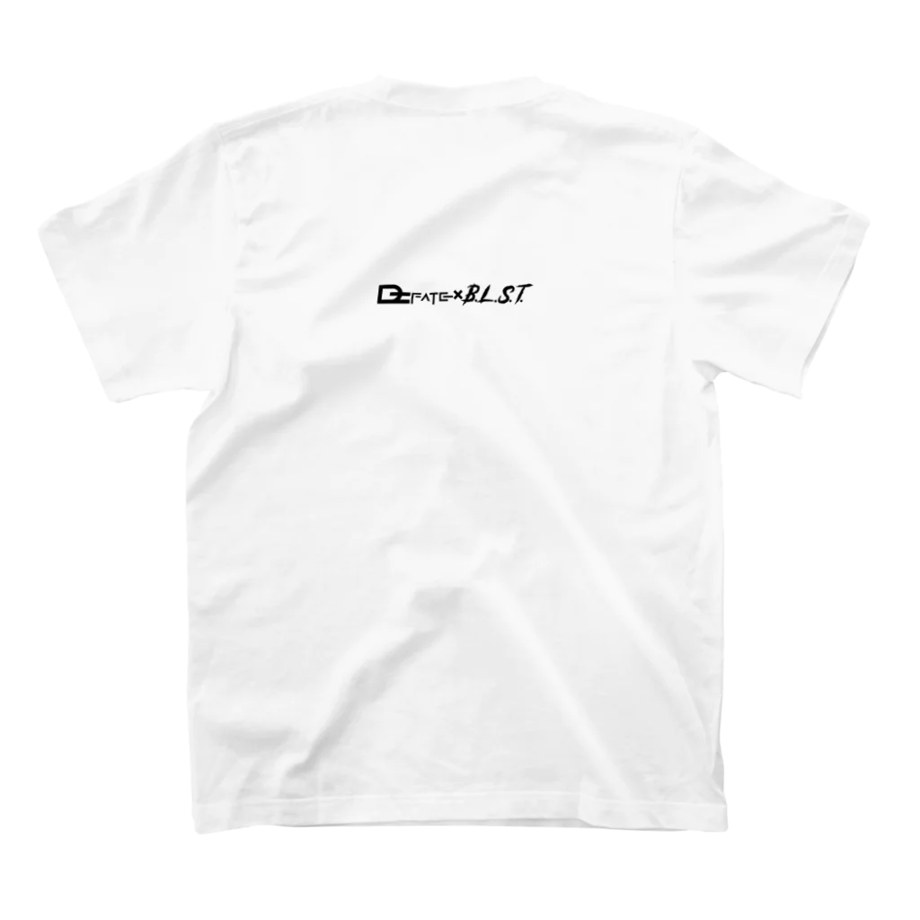 D=fate official GoodsのD=fate BLAST Tシャツ オンライン限定色 WHITE スタンダードTシャツの裏面