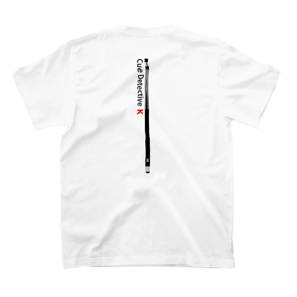 Billiards Days （ビリヤード・デイズ）のキュー探偵「K」Tシャツ ver3 スタンダードTシャツの裏面