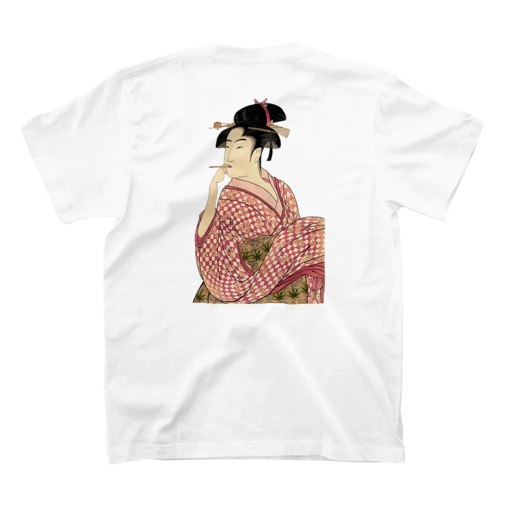 West Side Local 085の浮世絵smoking スタンダードTシャツの裏面