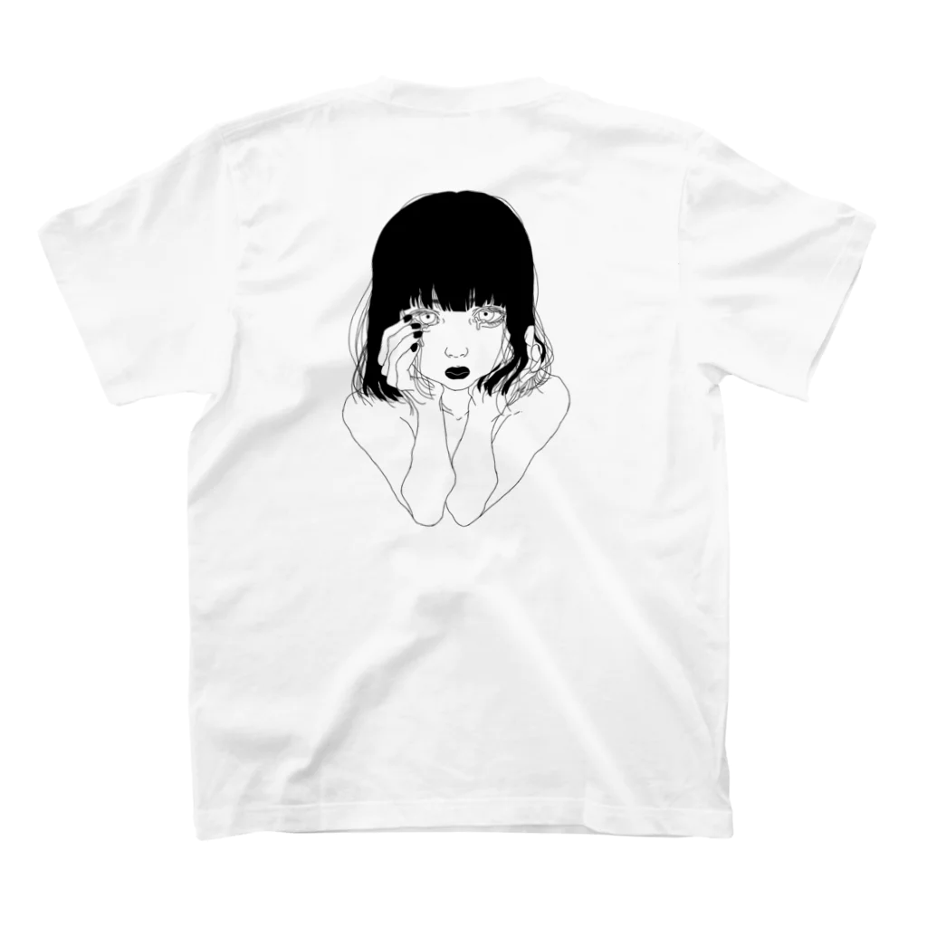 ANZUZU SHOPの頬杖ガール スタンダードTシャツの裏面