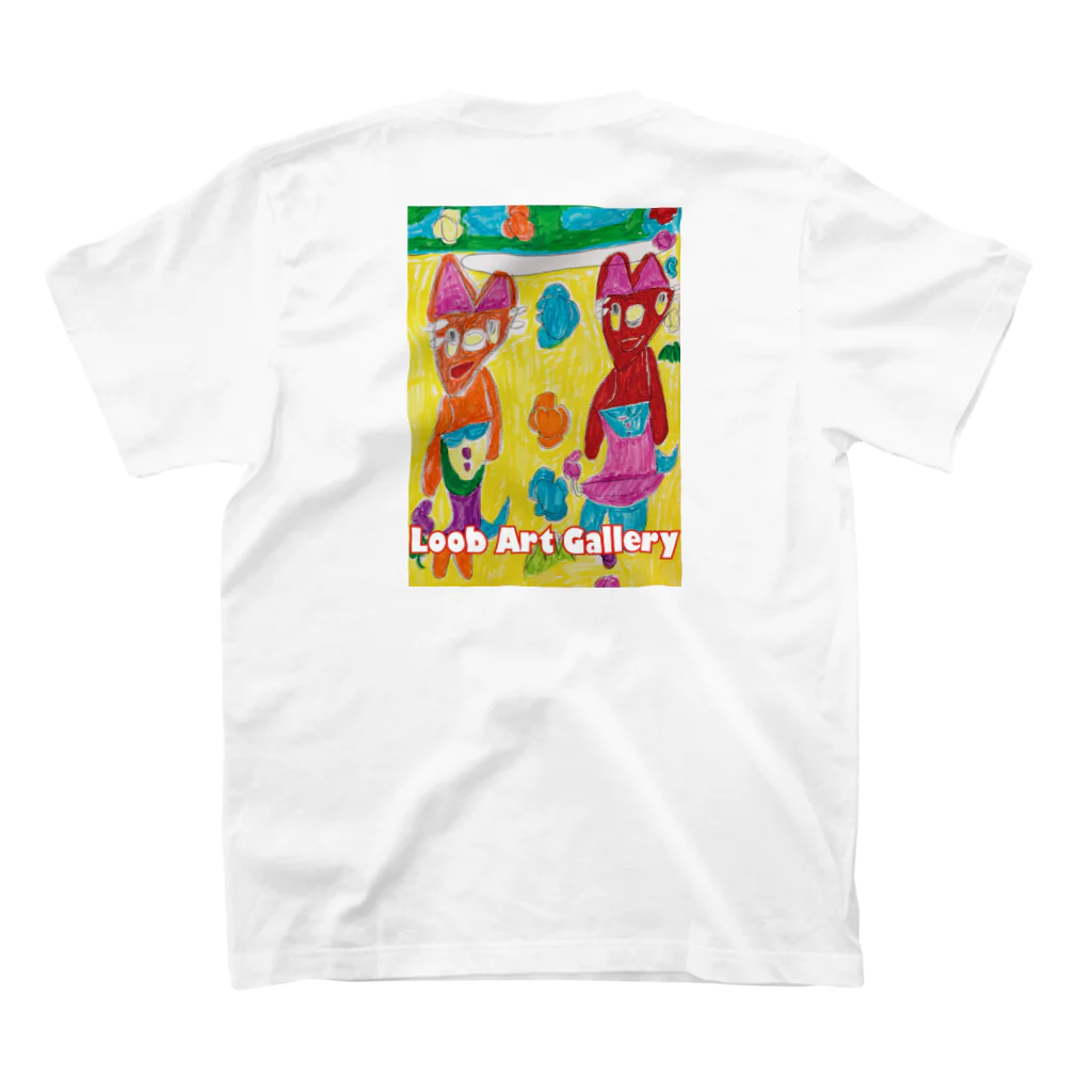 Loob Art Galleryの赤のネコ スタンダードTシャツの裏面