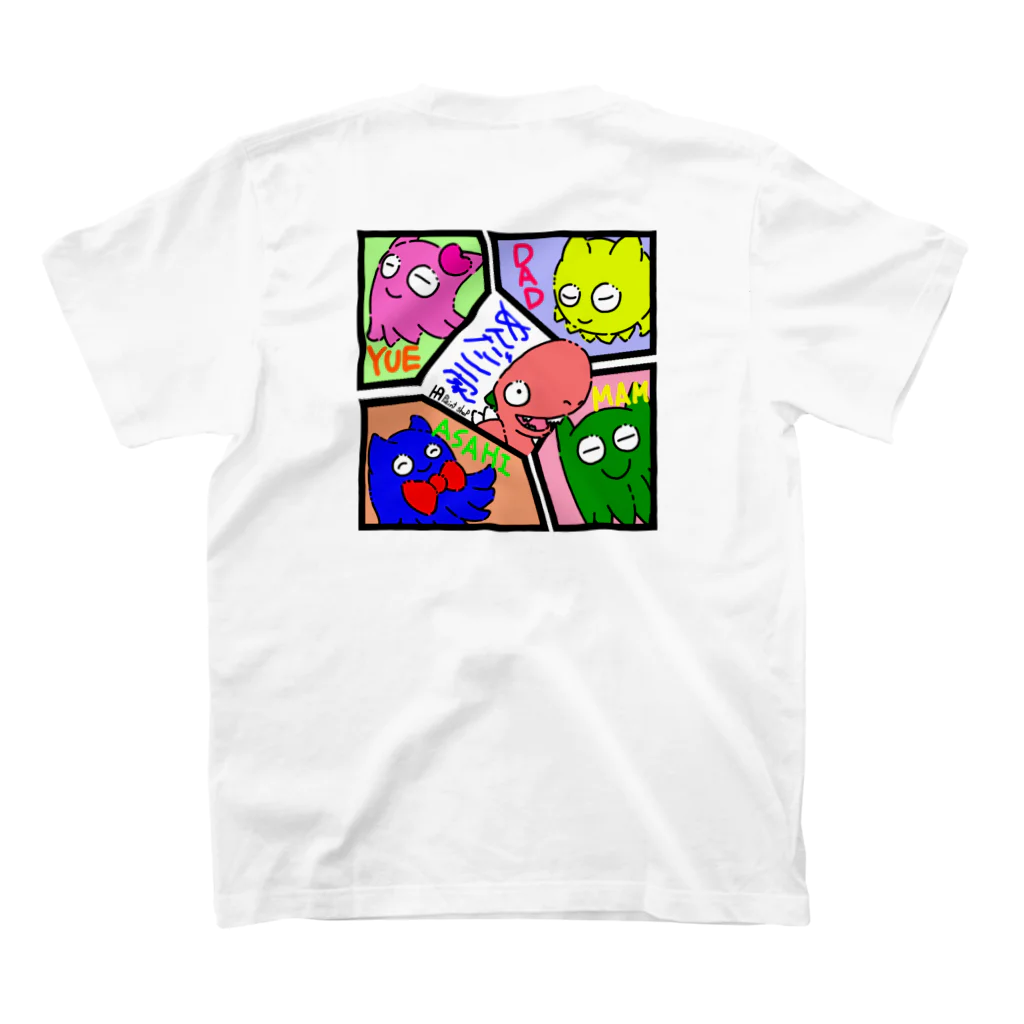 HxA paintshopのめんだこ一家 スタンダードTシャツの裏面