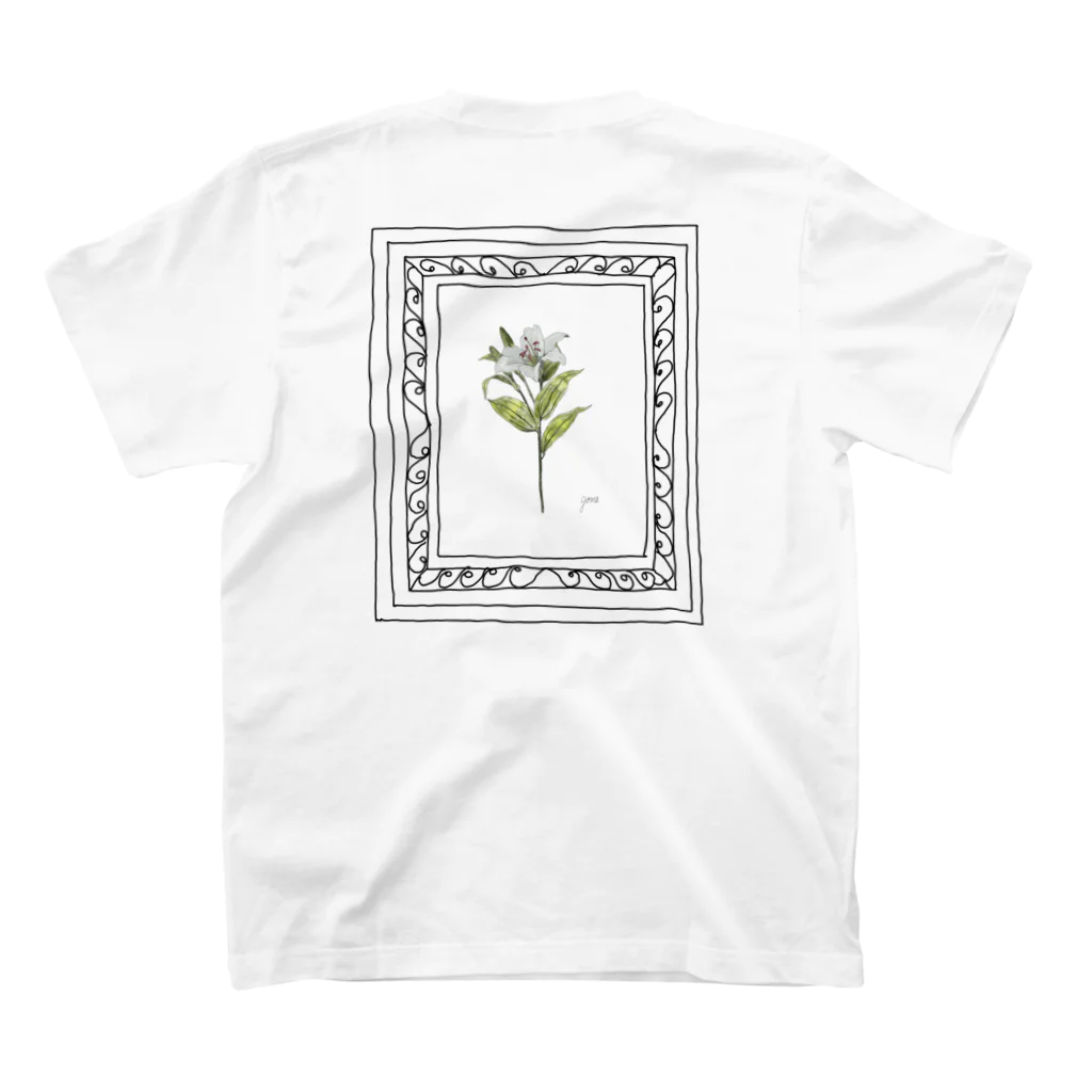 GOMA creativeの百合の花 スタンダードTシャツの裏面