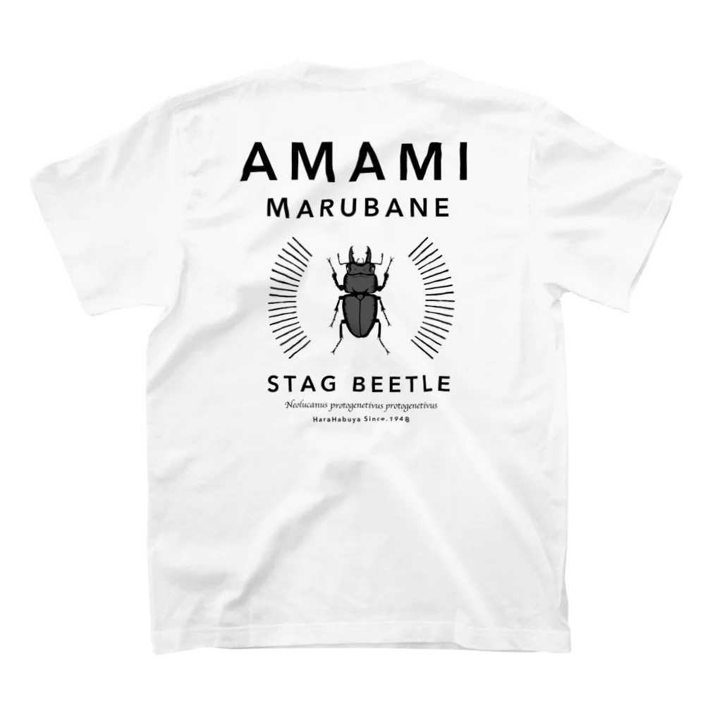 原ハブ屋【SUZURI店】のアマミマルバネクワガタ AMAMI TWILIGHT ZONE（T-GO） スタンダードTシャツの裏面