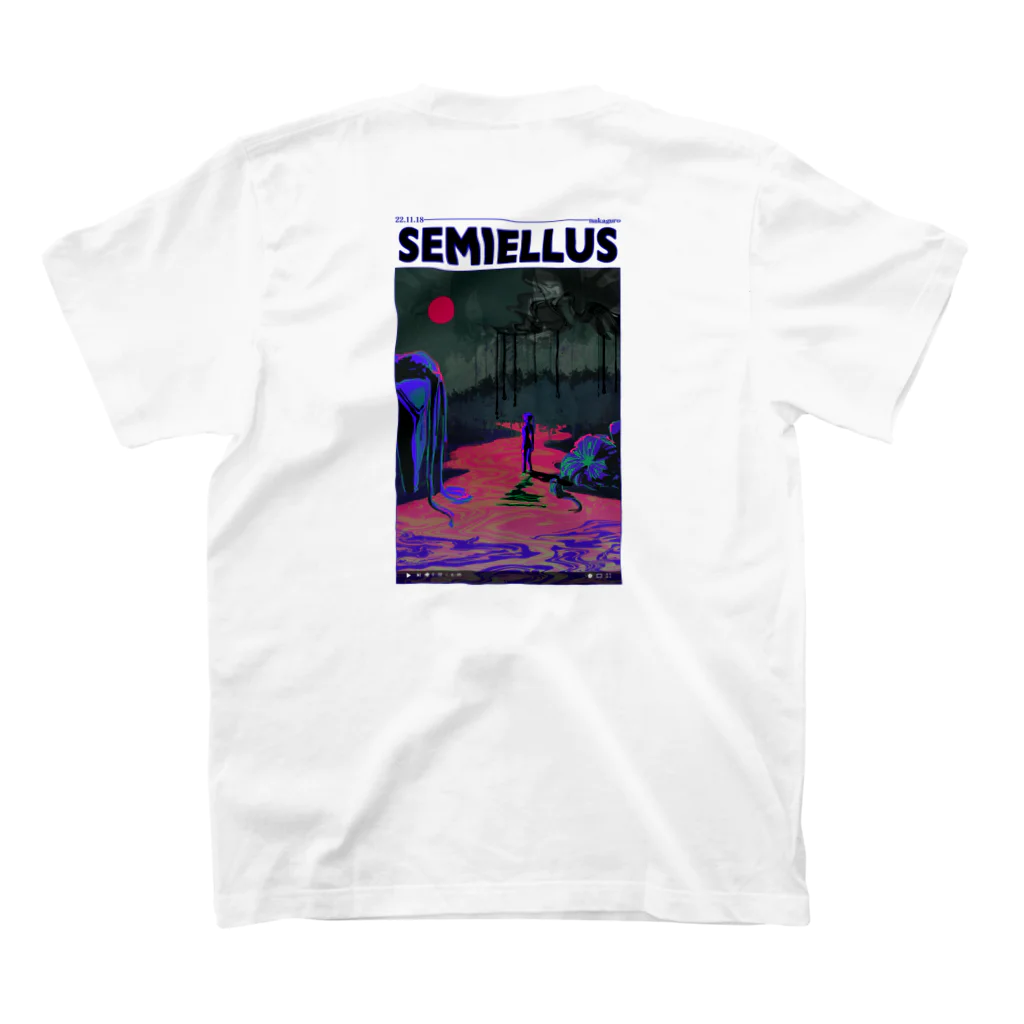 Shameful-DadのSEMIELLUS blue Regular Fit T-Shirtの裏面