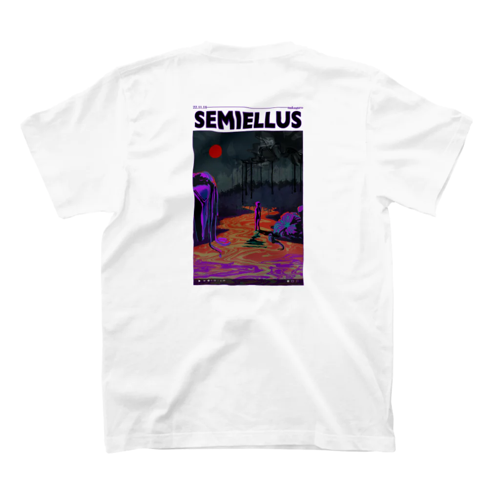 Shameful-DadのSEMIELLUS red スタンダードTシャツの裏面