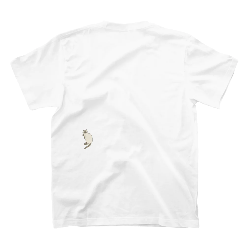 boorichanのくつろぐねこ_005 Regular Fit T-Shirtの裏面